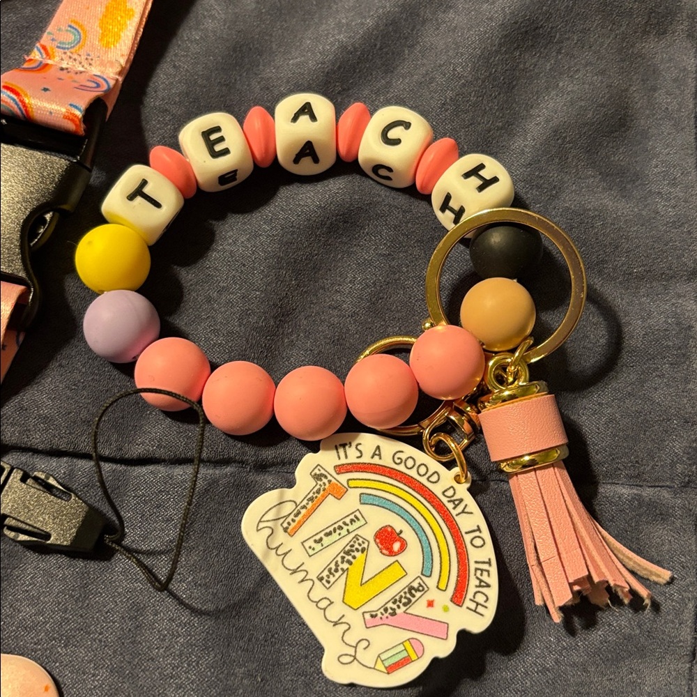 Colorful Lanyard and Keychain Set - Picture 2 of 3
